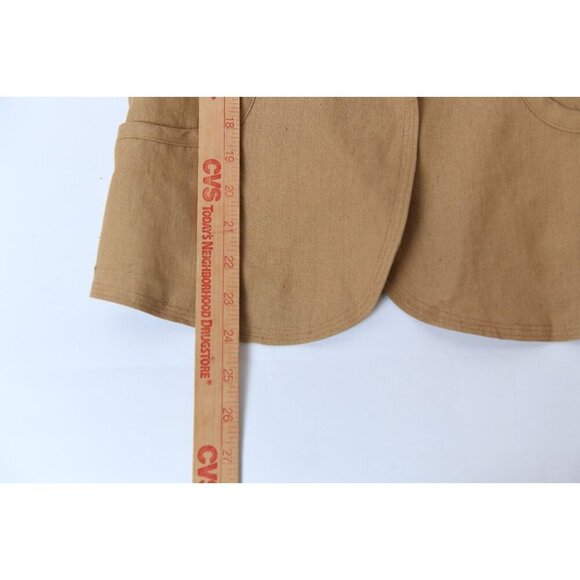 Vintage DKNY Women’s Camel 100% Linen Blazer Jacket Size 8 - Picture 16 of 16